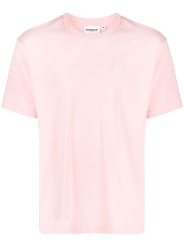 CHOCOOLATE - logo-patch cotton T-shirt - men - Cotton - XL - Pink