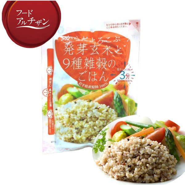 JAグリーンサービス花巻 からだよろこぶ発芽玄米と9種雑穀のごはん 160g×10パック（お試用：黒米のごはん160g×1パック）