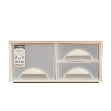 【dayneeds】極簡澈亮可自由堆疊三格抽屜_1入