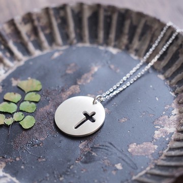 硬幣 十字架 男士 項鍊 925 純銀