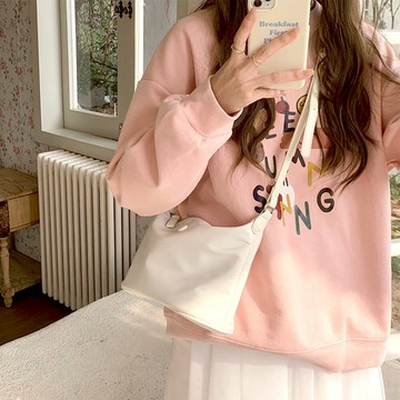 尼龍水餃包 肩背尼龍包 斜背水餃包 防潑水包包 輕便尼龍包 韓國包包 禮物 包包 腋下包 小包包 粉色包包 禮物 795