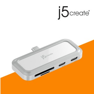 j5create USB-C充電讀卡多功能轉接器 JCH167W