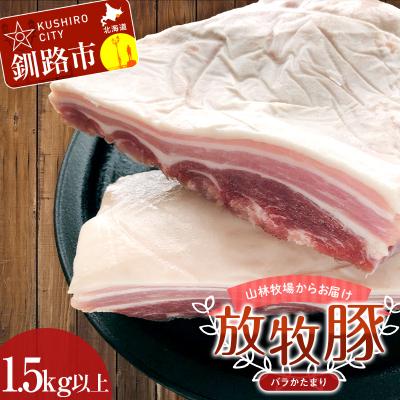 ふるさと納税 釧路市 バラかたまり 1.5kg以上 肉 豚肉 バラ肉 ブロック肉 北海道 F4F-2230