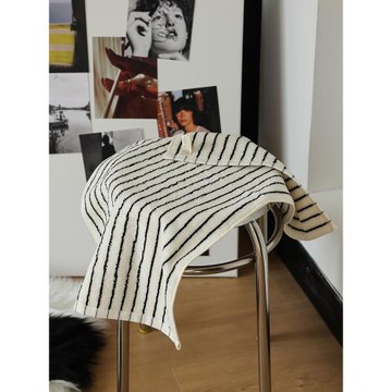 北歐細條紋純棉毛巾家用擦臉巾超柔吸水純棉浴巾不掉毛洗澡巾面巾