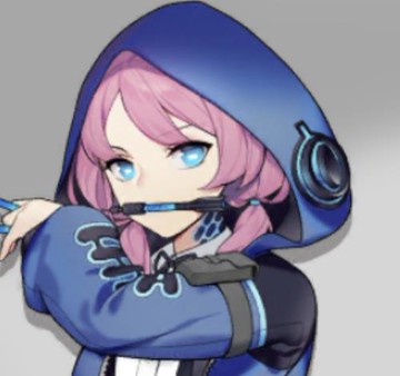 【兔次元】明日方舟 藍毒  cos 假發 雙馬尾 送皮筋 雙馬尾造型款