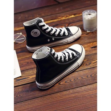 環球全黑色低幫帆布鞋男女學生休閑鞋純黑色工作鞋球鞋韓版潮板鞋