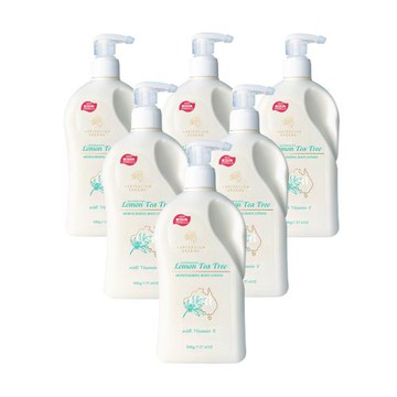 澳洲GM 檸檬茶樹潤膚霜含維他命E 500g/瓶(家庭號) 6入組