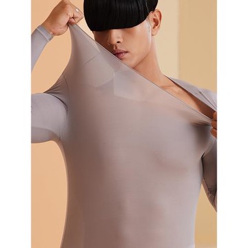 保暖內衣男士秋冬新款超薄無痕親膚秋衣秋褲套裝發熱破尿酸打底衫