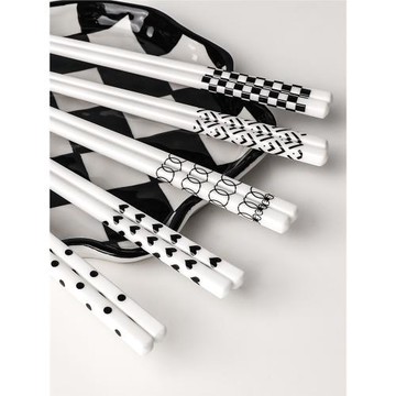 態生活家用筷子陶瓷5雙一人一筷骨瓷象牙白ins風禮盒裝耐高溫公筷