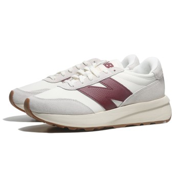 NEW BALANCE 休閒鞋 NB 370 米白酒紅 皮革 復古 女 U370CB