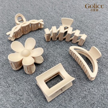 【Gulicc】古莉可 髮夾 韓式ins奶茶系鯊魚夾 5入裝