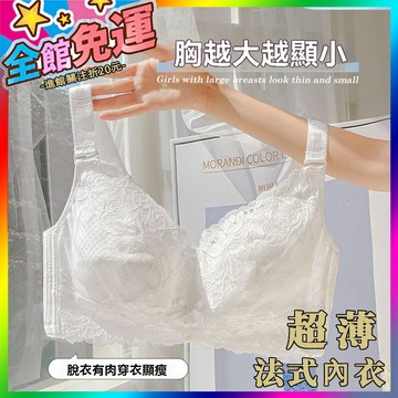 🥇夏季超薄大胸顯小內衣女 調整型內衣 聚攏內衣 收副乳內衣 大碼內衣上托防下垂 無鋼圈內衣 集中內衣 透氣內衣 美背內衣