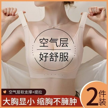 【超薄兔耳杯】無痕內衣女 聚攏顯瘦內衣 夏季薄款透氣舒適胸罩 大胸顯小 全罩杯包裹型文胸 防下垂 收副乳文胸罩