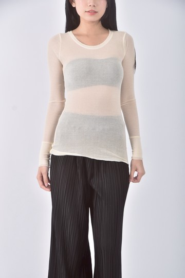 (S) zara透紗黃色長袖上衣