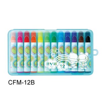 寒暑假必備 熱銷推薦 滿額再折【史代新文具】SIMBALION CFM-12B 功夫鴨彩色筆 (12色)-外盒圖案隨機出貨