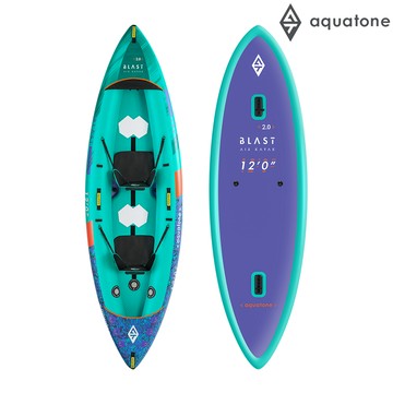 Aquatone 充氣雙人獨木舟-休閒型 BLAST 12'0" TK-200【不保固、不保修，可代客送修】