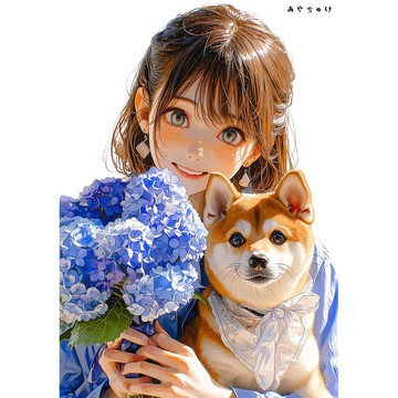【4 月新品 3】07-120-0065 人物貼紙 春日女孩與動物