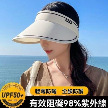 台灣優選💖 日本UV遮陽帽 夏季遮陽帽 防紫外缐 UPF50+ 可折疊遮陽帽 防曬帽 遮陽帽 空頂帽 遮檐帽 戶外運動帽