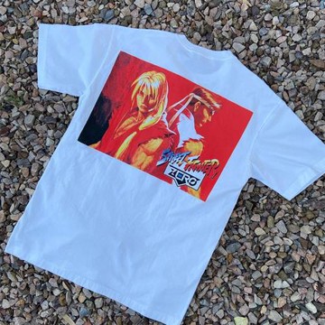 少年時代街霸動畫版日系卡通動漫周邊vintage美式復古潮牌短袖T恤