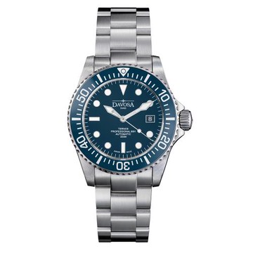 DAVOSA 161.538.90 TERNOS PROFESSIONAL 68H 湛藍色陶瓷外圈300M專業潛水錶TriaLink三排款-42mm
