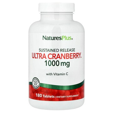 NaturesPlus, 超濃縮蔓越莓™，緩釋，180 片