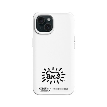 iPhone 15 SolidX 白 - Keith Haring - 發光的嬰兒®