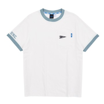 NCAA 短T 中性 北卡 羅來納 白藍 基本 旗幟印花口袋 短袖 7325102100