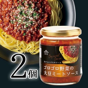 おいしいパスタソース ゴロゴロ野菜の大豆ミートソース 日本自然発酵 200g×2個 レトルト食品 惣菜