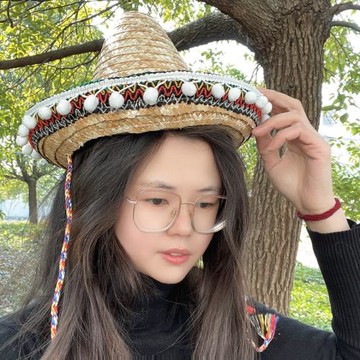 萬圣節舞會裝扮草帽墨西哥狂歡派對帽圣誕節彩色兒童表演帽遮陽帽