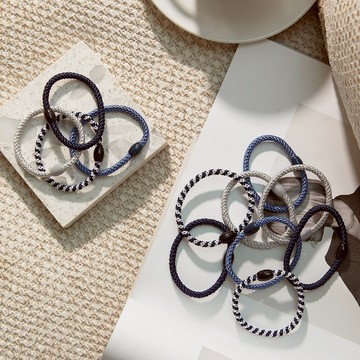 【L. ERICKSON 官方旗艦】細版 彈力髮圈 12入 〈丹寧色〉