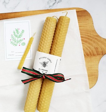 【訂製】捲捲蜂蠟燭 長捲捲2入, 客製尺寸請聯繫