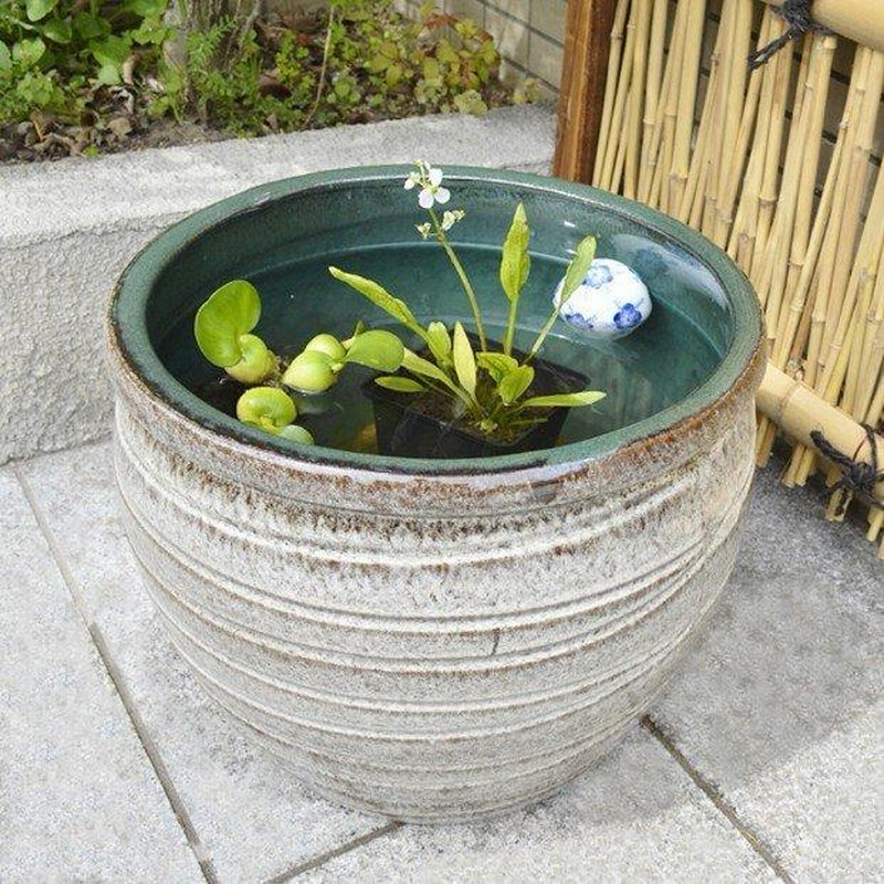 陶器製 水鉢 睡蓮鉢 青緑色模様 大型 直径50センチ 埼玉県 楽天市場】【あす楽対応】信楽焼 睡蓮鉢 陶器 大型 青ガラス浅型