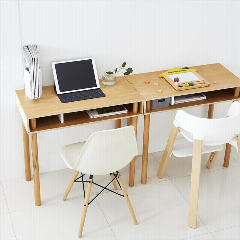 ideaco (イデアコ) コンパクトでスリムな学習机 PLYWOOD Series