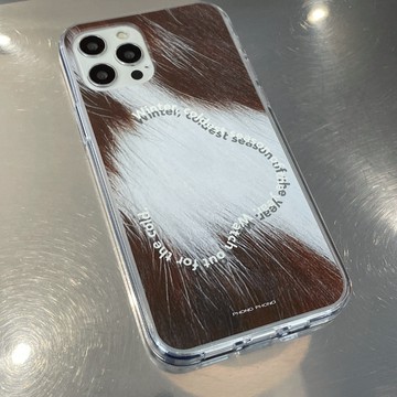 韓國 PHONO PHONO 型格潮流 可掛繩手機殼 可可皮草 - iphone 12 PRO MAX