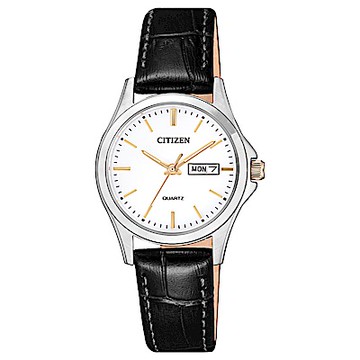 CITIZEN 典藏經典優雅石英女錶(EQ0599-11A)-白x27.5mm