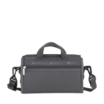 LeSportsacMINI DUFFEL CROSSBODY RECYCLED BLACK - 夜幕灰