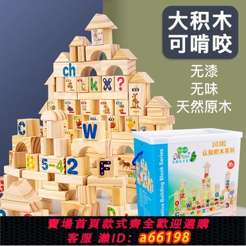 【台灣公司 可開發票】兒童積木玩具益智力開發小男孩女孩嬰兒木制寶寶拼裝木質實木玩具