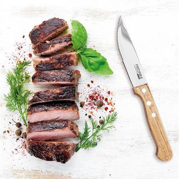 《PEDRINI》Gadget木柄三鉚接牛排刀4入(刀面12cm)