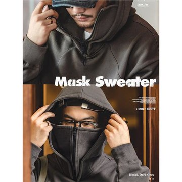 馬登工裝美式重磅高領拉鏈衛衣面罩連帽衫vibe高街機能外套男秋冬