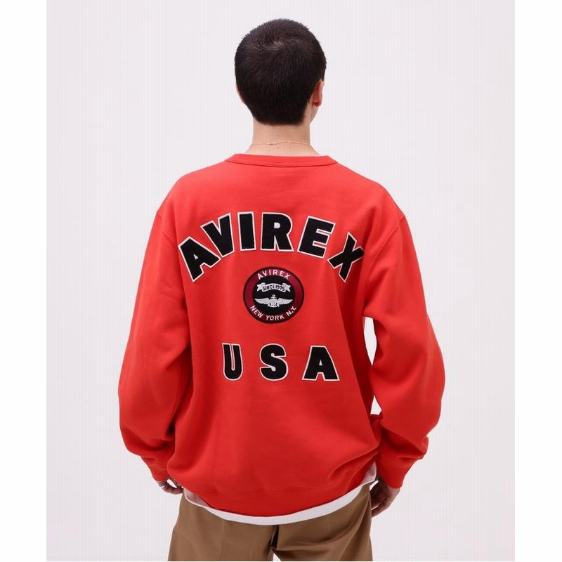 AVIREX/アヴィレックス）VARSITY LOGO CREW NECK SWEAT /バーシティ