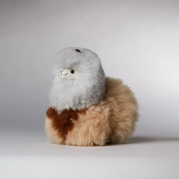 ST.MALO 大頭小胖羊駝20cm-小胖灰