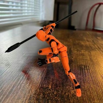臺灣/✨ 桌面擺件 擺件 幸運13全關節可動人偶兵人3D打印第3代Dummy假人玩具 DIY解壓玩具