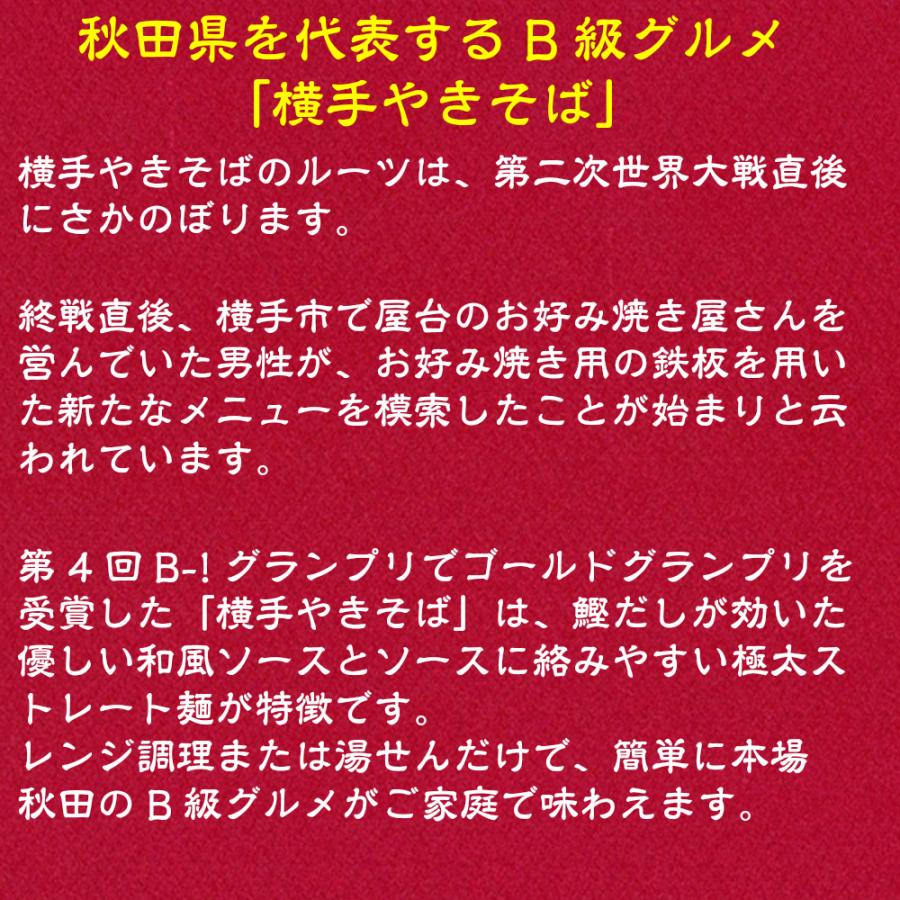 横手焼きそば　計15食　(200ｇ×5食)×3袋　送料無料 やきそば b級グルメ 焼きそば 取り寄せ ご当地グルメ b級  レンジで簡単調理  テレビ