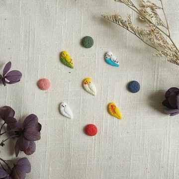 【小小鳥大總匯】鸚鵡 小鳥軟陶耳環/耳夾