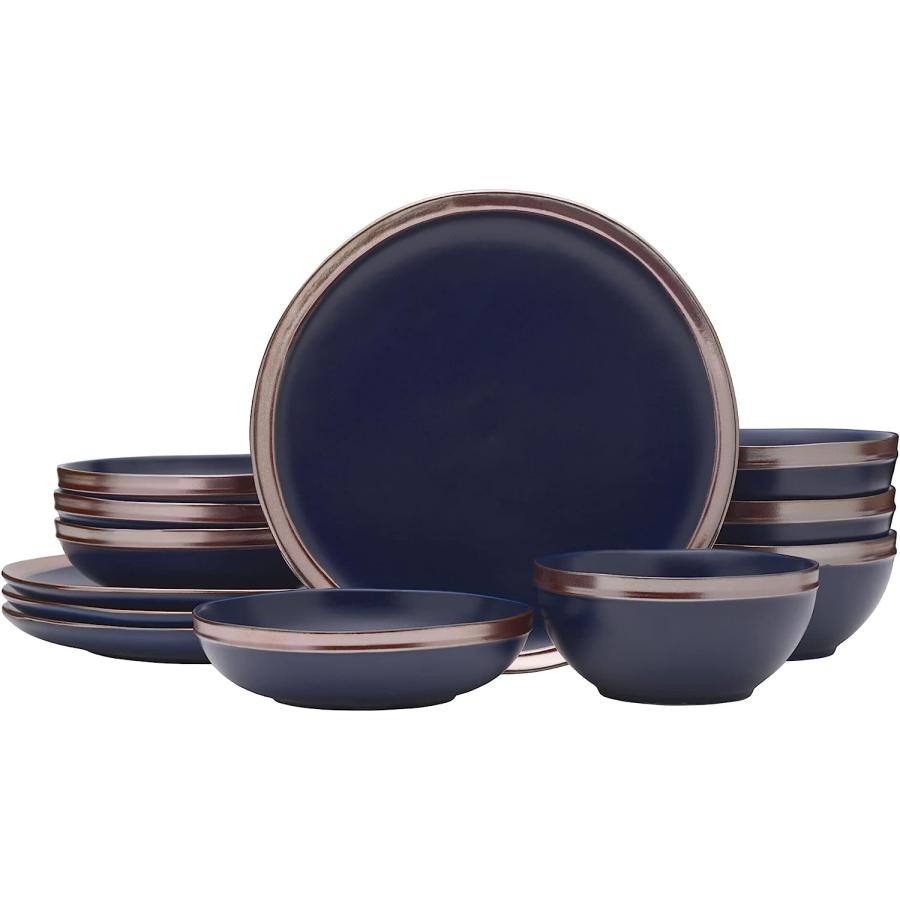 Mikasa Miller 12 Piece Dinnerware Set  Service for  Blue　並行輸入品