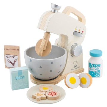 woet 木製家家酒攪拌機 #10707  優雅白  1組  18 x 10 x 21cm