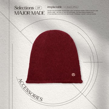 質感捲邊毛呢冷帽