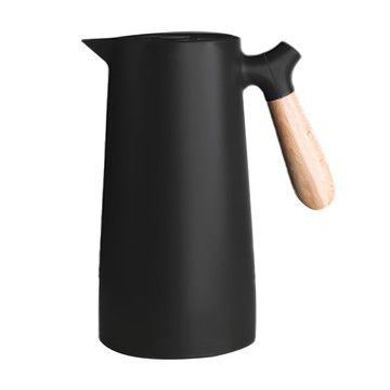 北歐木柄保溫壺 保溫41度左右  鋼琴黑  1L  1個