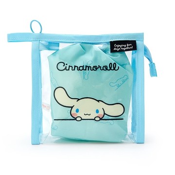 【震撼精品百貨】大耳狗_Cinnamoroll~日本三麗鷗Sanrio 大耳狗透明化妝包附縮口袋(桌前款)*33995