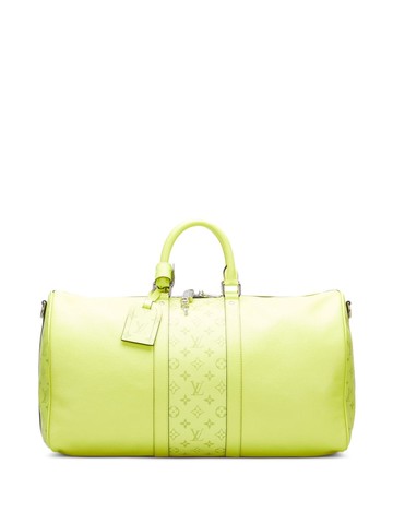 Louis Vuitton - 2019 pre-owned Keepall Bandouliere 50 handbag - women - Leather - One Size - Yellow